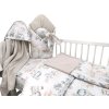 6-ti dílná výhod. sada s dárkem pro miminko, 120 x 90 cm, ZOO na cestách - mátová/cappucci (Velikost povlečení 120x90)