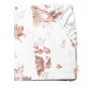 Bavlněné prostěradlo do postýlky, Roztomilá zvířátka, bílá/hnědá (Rozměry 1 120x60)