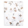 Bavlněné prostěradlo do postýlky, Kačátko, bílá/béžová (Rozměry 1 120x60)