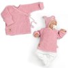 Kojenecký svetřík, rostoucí, na zavazování na boku - růžový (Velikost 50/56 (0-2m))