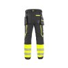 Kalhoty CXS NAOS HV, pánské, černo-žlutá Hi-Vis, reflexní pruhy