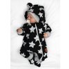 Rostoucí teplákový overal pro miminko, čepice, botky, 3D, Nature Star - černý (Velikost 56/62 (0-3m))