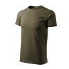 Tričko pánské Basic 129- army (Velikost 4XL)