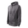 Mikina pánská Trendy Zipper 410- ocelově šedá (Velikost S)