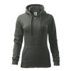Mikina dámská Trendy Zipper 411- tmavá břidlice (Velikost XS)
