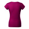 Tričko dámské Fit V-neck 162- fuchsia red (Velikost XS)