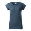 Tričko dámské Fusion 164- tmavý denim melír (Velikost XS)