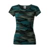 Tričko dámské Camo Pure C22- camouflage petrol (Velikost 2XL)
