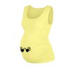 Be MaaMaa Top, tílko Dana s potiskem Nožiček - žluté (Velikost oblečení L/XL)