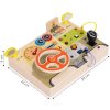 drevena montessori manipulacni tabule pro deti led senzoricka s volantem auta