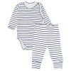 Zavinovací žebrované body + tepláčky, 2D sada Proužek, granát (Velikost 56 (1-2m))