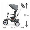 luxusni trikolka milly mally stanley rubber grey seda