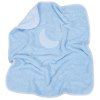 oboustranna chlupackova decka s vysivkou 75 x 90 cm mesicek modra