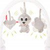 plysovy oblouk s hrackami rabbit sedy