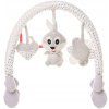 plysovy oblouk s hrackami rabbit sedy