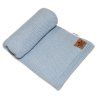 bavlnena deka decka pletena basic 80x90cm seda
