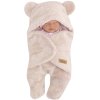 chlupackova zavinovacka s kapuci a nozickama z z medvidek pudrove ruzova