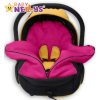 fusak nejen do autosedacky baby nellys polar amarantovy medvidek