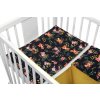 Baby Nellys 2-dílné bavlněné povlečení - Baby Friends, černá/zelená (Velikost povlečení 135x100, Rozměry polštáře 40 x 60, Rozměry přikrývky 120 x 90)
