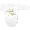 Body dlouhý rukáv, Maminka, Tatínek JÁ, Baby Nellys, bílé (Velikost 62 (2-3m))