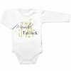 Body dlouhý rukáv, Maminka, Tatínek JÁ, Baby Nellys, bílé (Velikost 62 (2-3m))