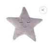 dekoracni polstarek s chrastitkem hvezdicka 40x40cm seda