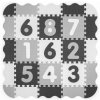 Pěnové puzzle, podložka Digits, šedá, 25 dílků