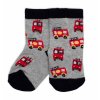 Dětské bavlněné ponožky Hasiči - šedé
