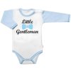 Body dl. rukáv s vtip. textem Baby Nellys, Little Gentleman, kluk (Velikost 74 (6-9m))