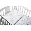 3-dílná sada, mantinel s povlečením Sovičky - bílá, 120x90 cm (Velikost povlečení 135x100)