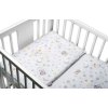 3-dílná sada, mantinel s povlečením Sovičky - bílá, 120x90 cm (Velikost povlečení 135x100)