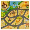 Dětské pěnové puzzle 93,5x93,5cm, hrací deka, podložka na zem Safari, 9 dílů, ECO Toys