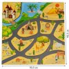 Dětské pěnové puzzle 93,5x93,5cm, hrací deka, podložka na zem Safari, 9 dílů, ECO Toys