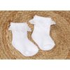 Kojenecké ponožky s krajkovým volánkem bavlna, Z&Z, bílé