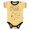 Body krátký rukáv Baby Nellys, Baby Little Star - žluté