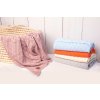 luxusni bavlnena pletena deka decka cube 80 x 100 cm pudrove ruzova