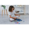 edukacni hracka puzzle s cisly dinosaurus modry