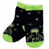 Dětské bavlněné ponožky Kosmonaut - černé
