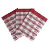 4863 1 kuchynske uterky 3ks extra sava tradicni karo cervene dadka vracov