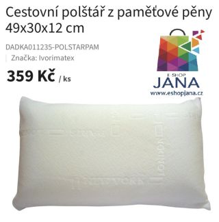 Cestovní polštář z paměťové pěny - 359.-Kč https://www.eshopjana.cz/cestovni-polstar-z-pametove-peny-49x30x12-cm/ #ponozky...