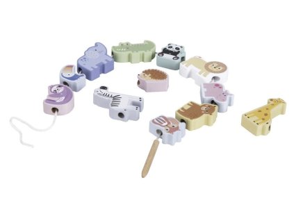 Navlekani koralku drevenych zviratek ze ZOO ELIS DESIGN