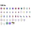 Magneticka stavebnice EliFix pastel 108ks ELIS DESIGN h