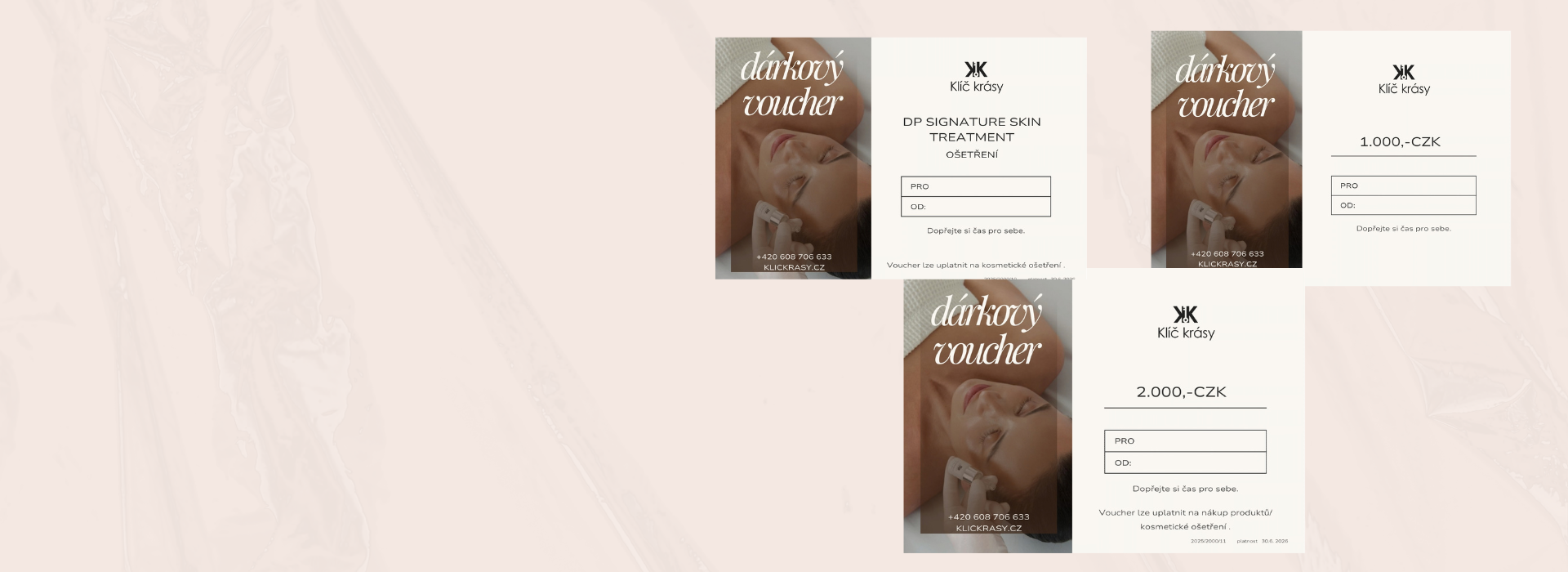 Dárkové vouchery do kosmetického studia Klíč krásy