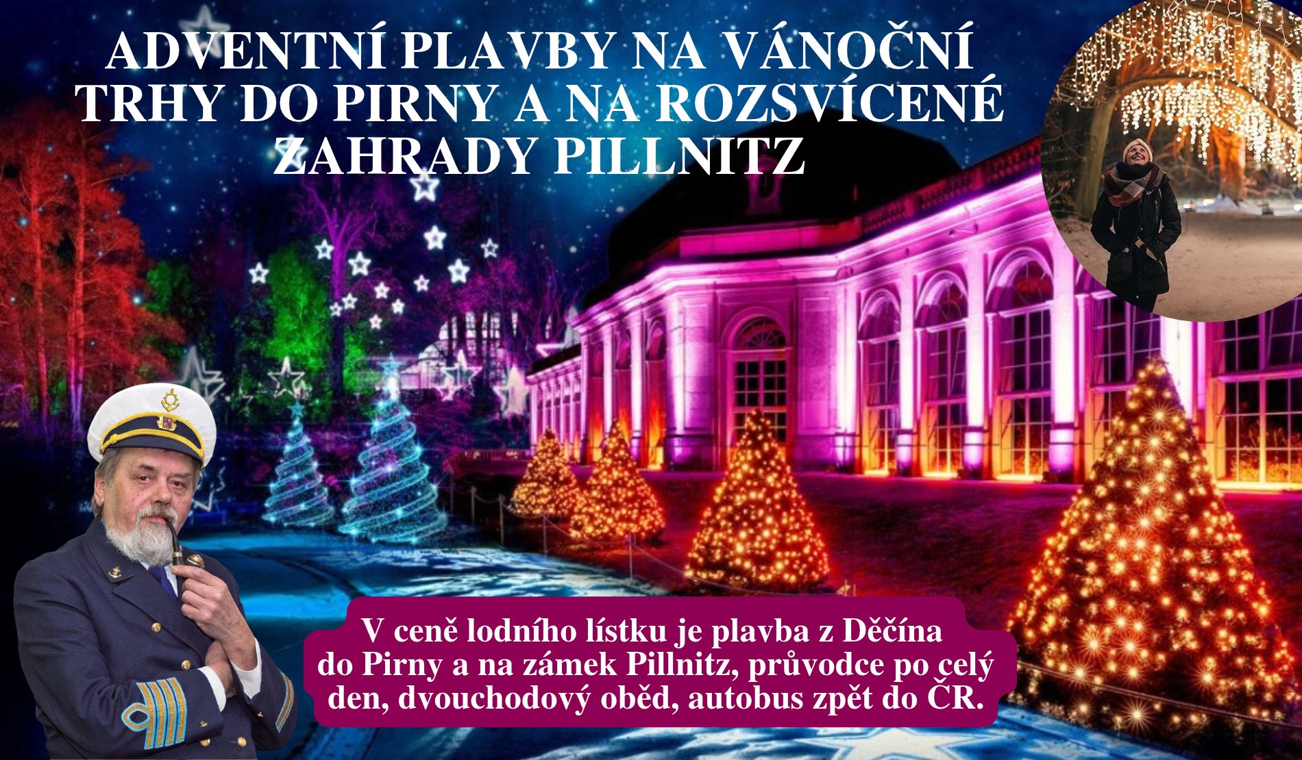 Adventní plavba na vánoční trhy do Pirny a na zámek Pillnitz 2026