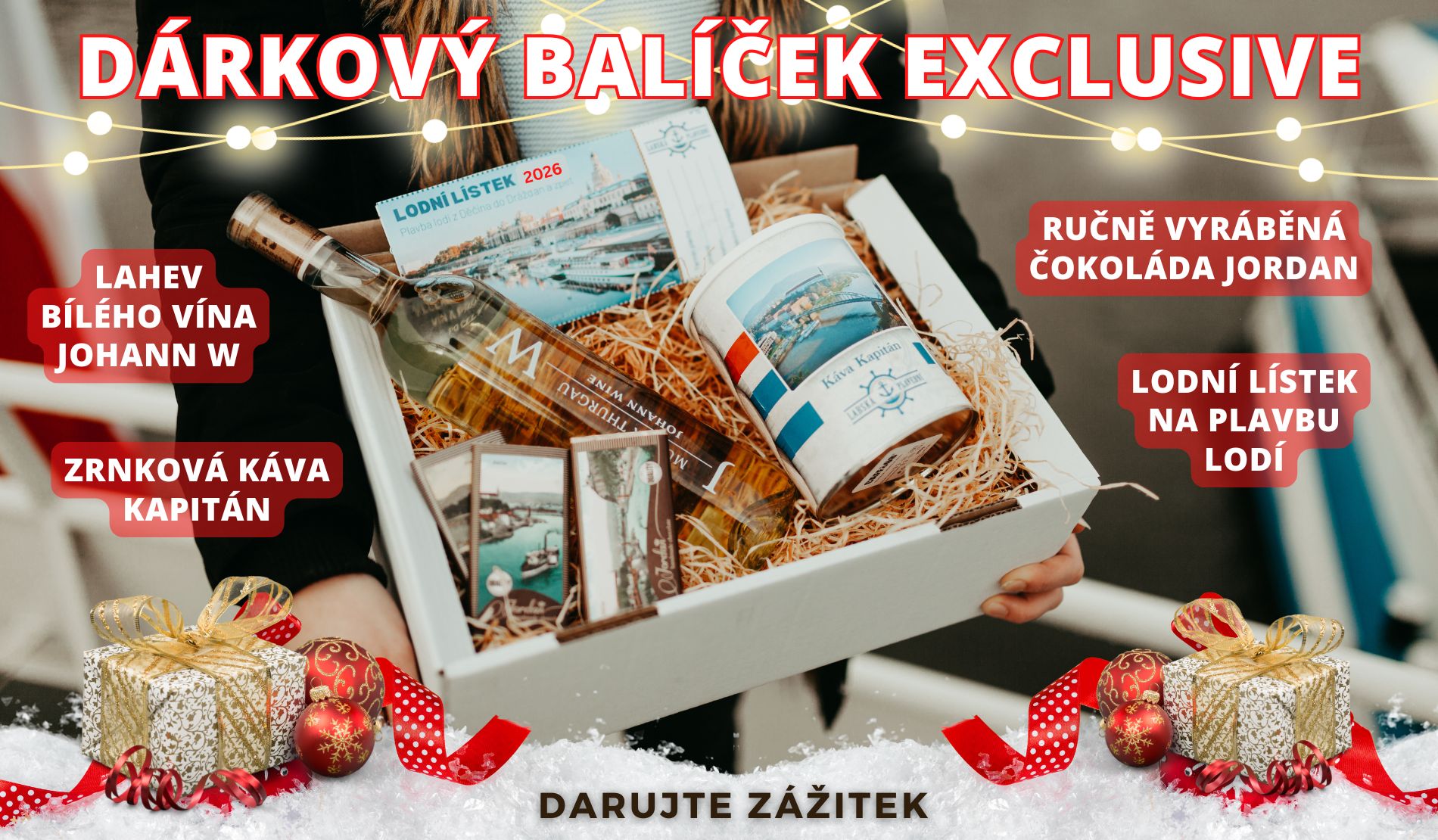 Vánoční dárkové balíčky s lodními lístky 2026
