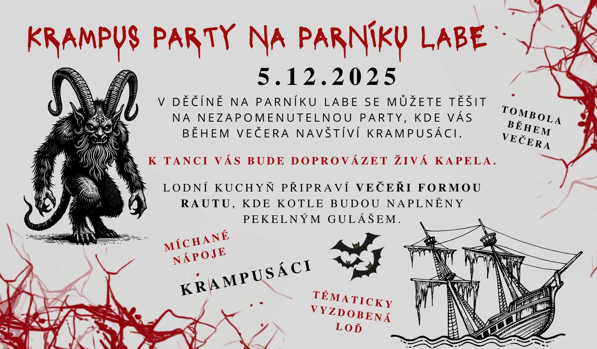 Krampus party na parníku Labe 2025