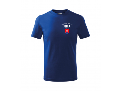 Slovakia MMA Basic Blue Tričko s Krátkym Rukávom