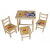 Dětský stůl ze dřeva se židličkami Pů Vzor 1