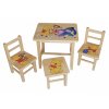 Dětský stůl ze dřeva se židličkami Pů Vzor 1  stolička zdarma