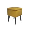 Skandinávský taburet s úložným prostorem Glamour Riviera 1 barva hořčicová